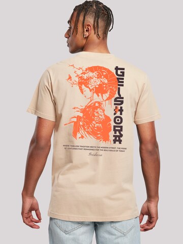 F4NT4STIC Shirt 'Geishora Japan Streetstyle' in Beige: voorkant