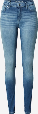 DENHAM Skinny Jeans 'NEEDLE' in Blauw: voorkant