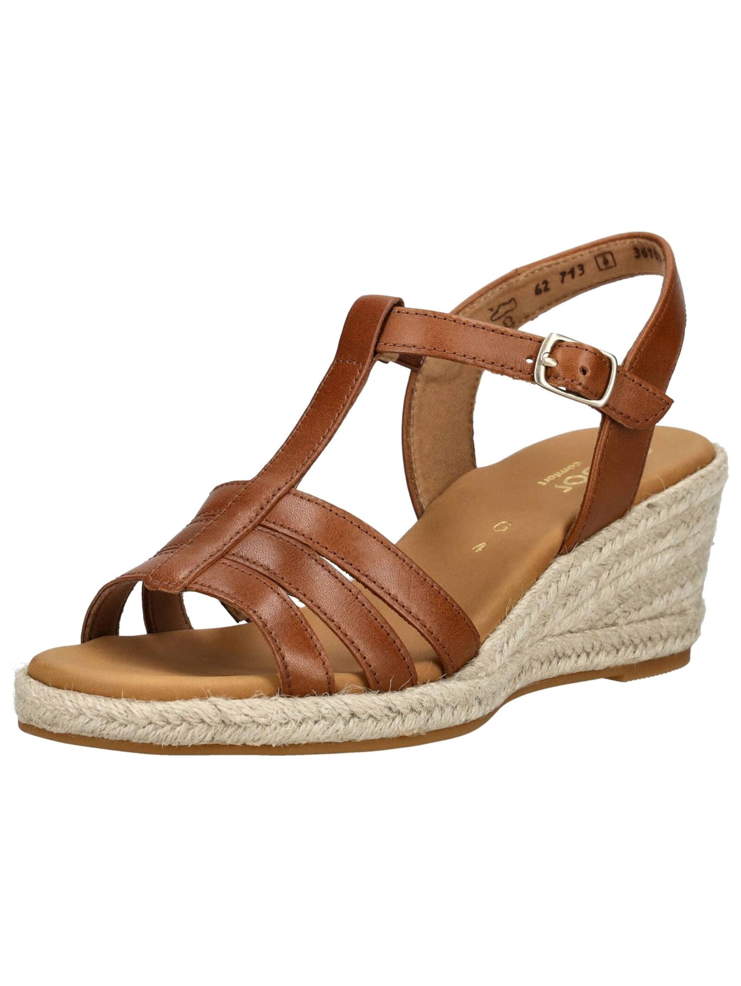 GABOR Strap sandal in Brown: front