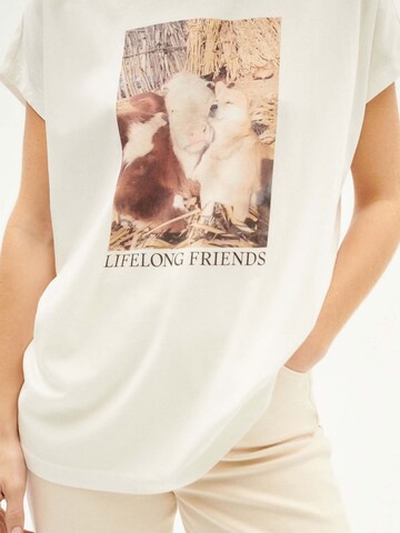 Thinking MU Shirt 'Animals Volta' in White