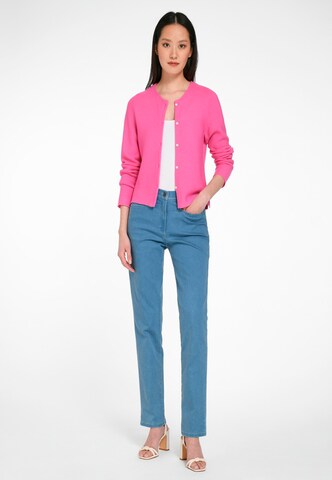 Peter Hahn Knit Cardigan 'New Wool' in Pink