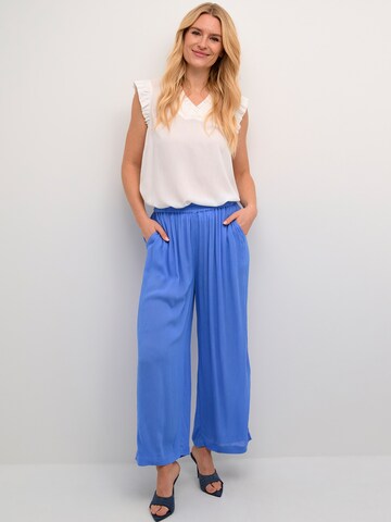 Kaffe Wide leg Pants 'Dacia Amber' in Blue