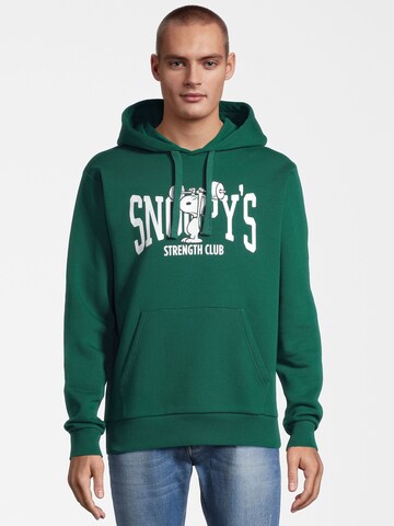 Course Sweater 'Snoopy's Strenght Club' in Green: front