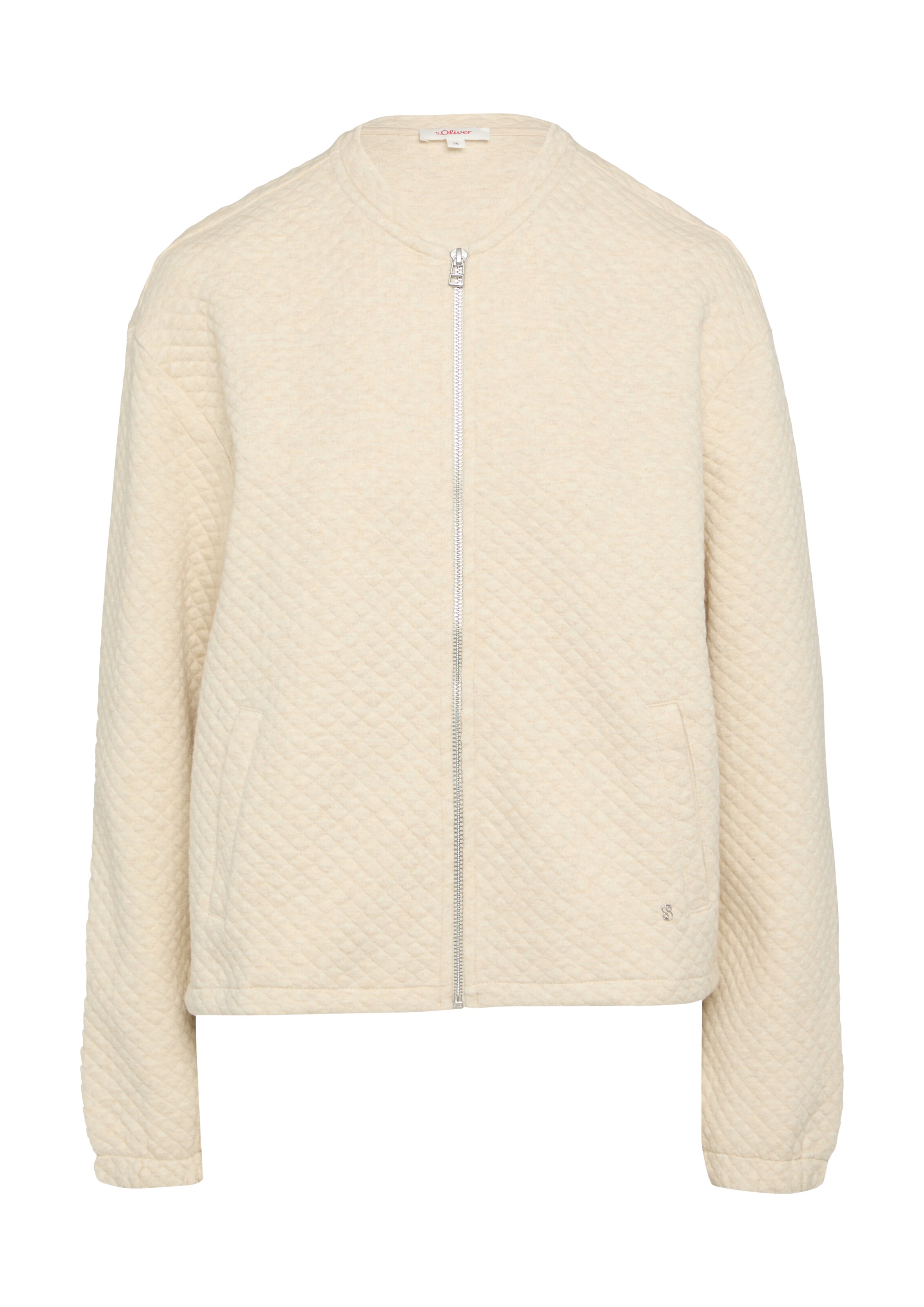 s.Oliver Sweatjacke in Beige: Vorderseite
