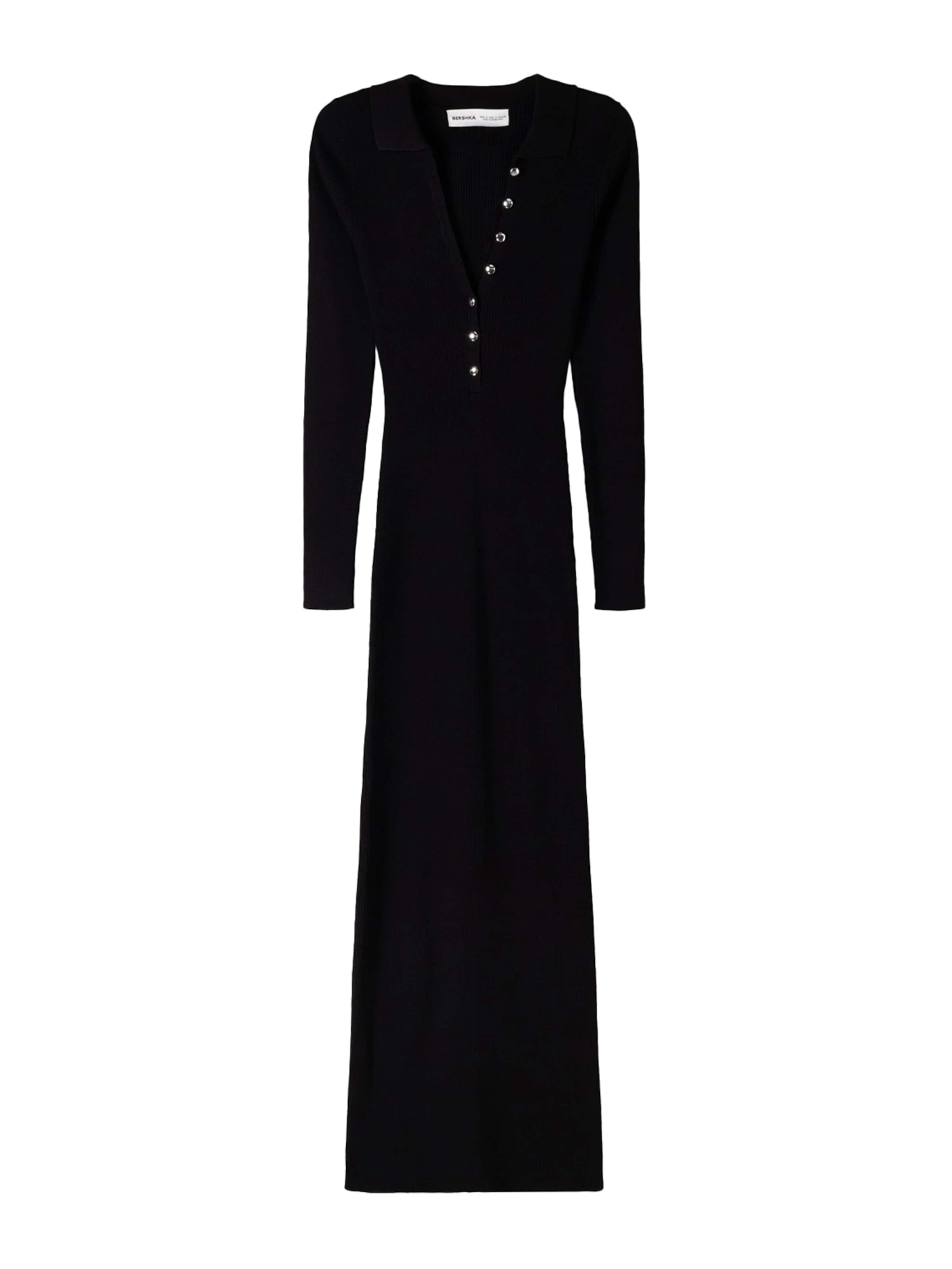 Bershka Kötött ruhák - fekete: elől