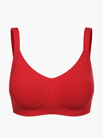 cfab (formerly creamy fabrics) Bra 'Seamless Compact Push-Up BH' in Red: front