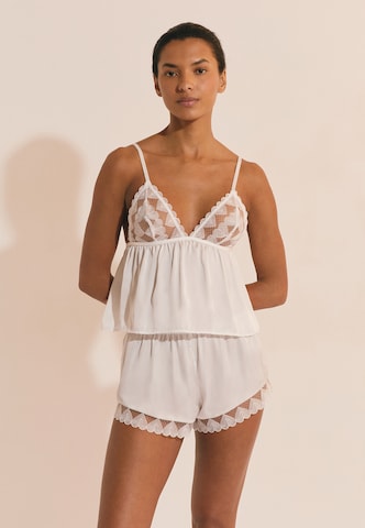 ETAM Slaapshirt 'Desir' in Wit: voorkant