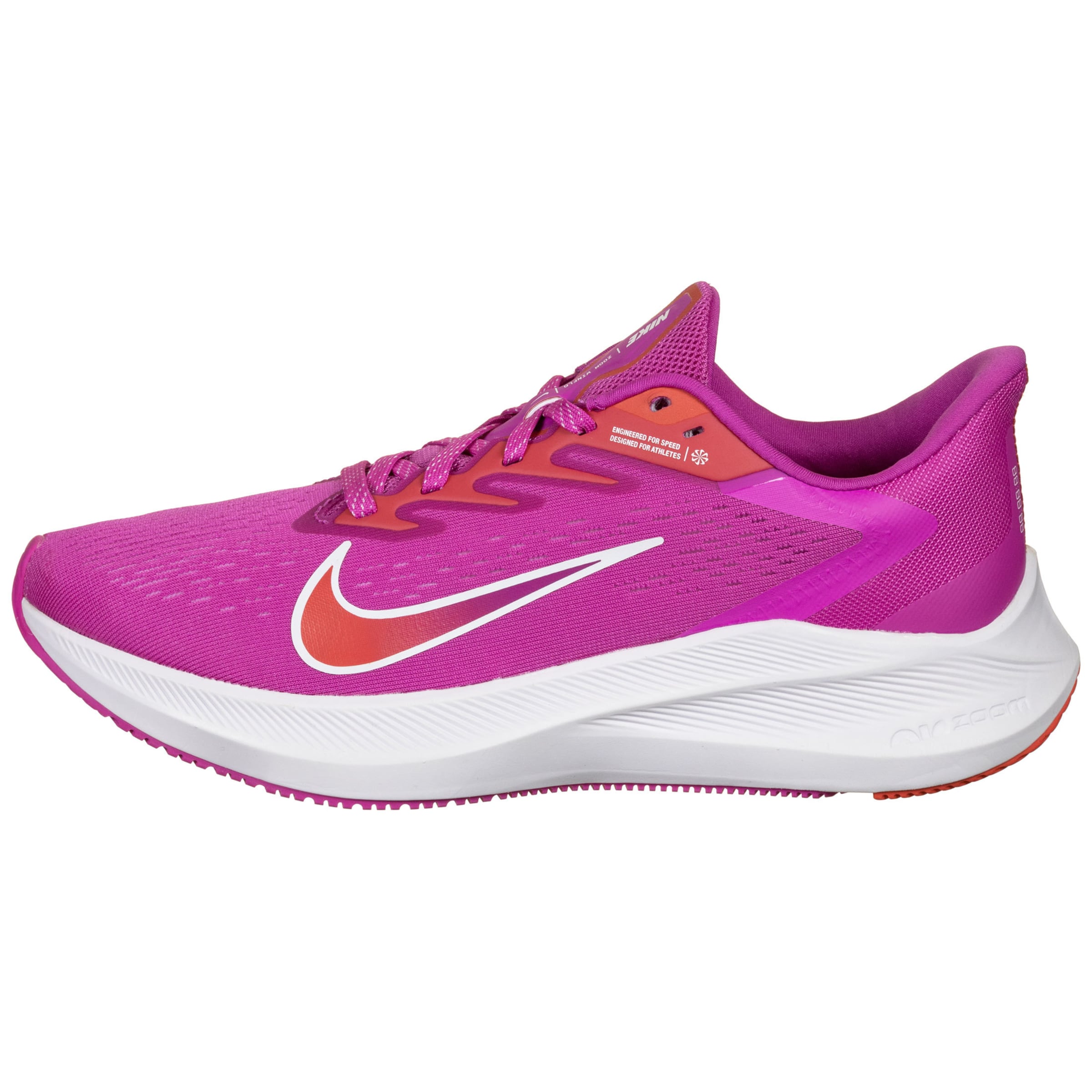 NIKE Laufschuh 'Zoom Winflo 7' in pink / rot / weiß | ABOUT YOU