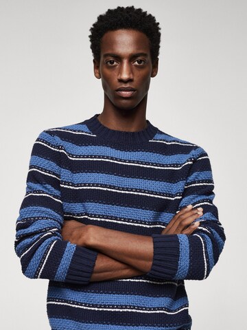 MANGO MAN Pullover in Blau