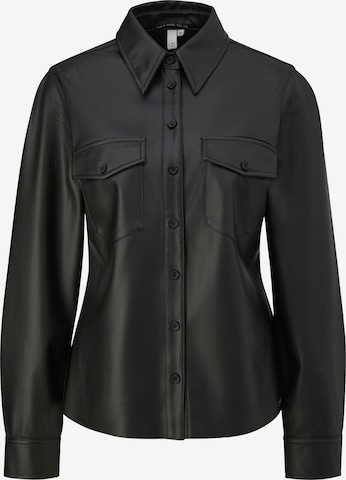 Chemisier QS en noir : devant