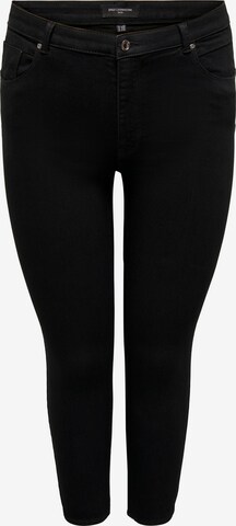 ONLY Carmakoma Skinny Jeans in Zwart: voorkant