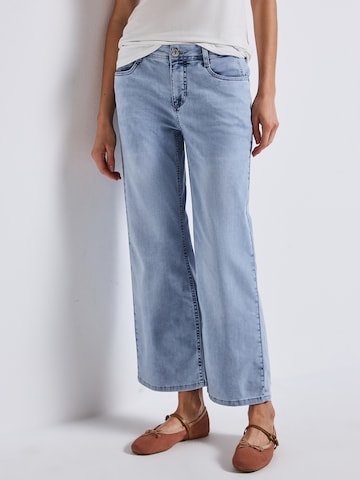 Wide leg Jeans de la STREET ONE pe albastru: față