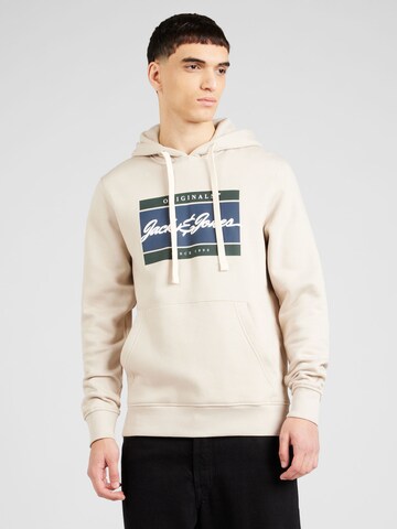 JACK & JONES Sweatshirt 'Wayne' in Beige: predná strana