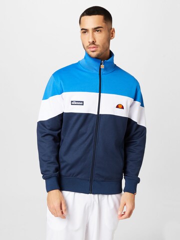 ELLESSE Zip-Up Hoodie 'Caprini' in Blue: front