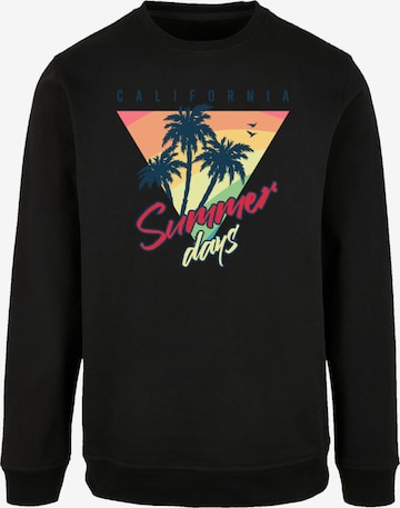 F4NT4STIC Sweatshirt 'California Palmen Retro' in Black: front