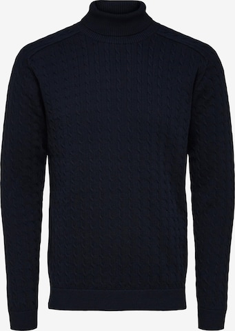 Pull-over 'Aiko' SELECTED HOMME en bleu : devant