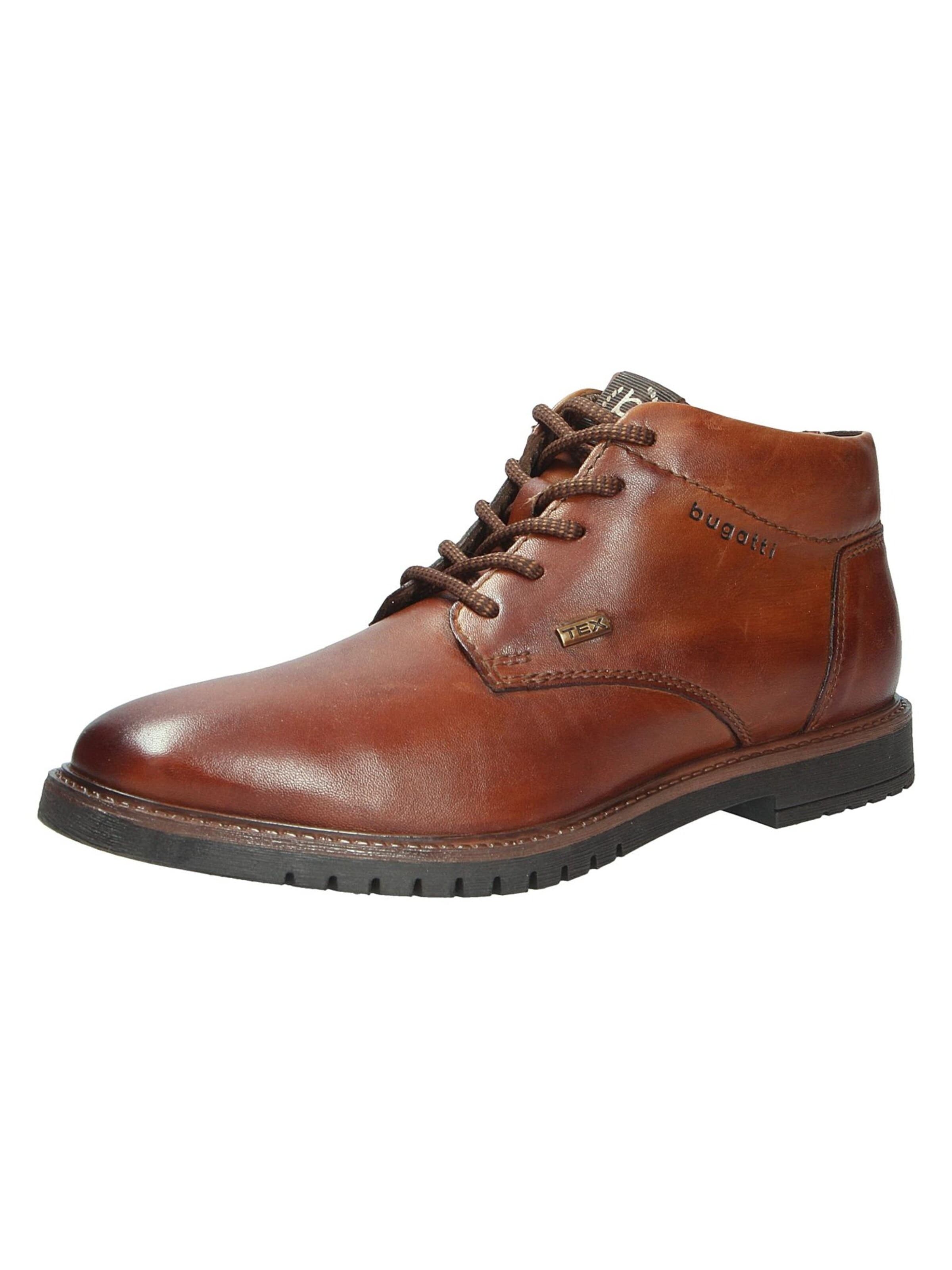 bugatti Lace-Up Boots in Brown: front