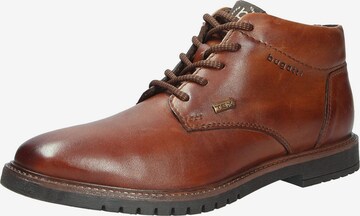 Boots stringati di bugatti in marrone: frontale