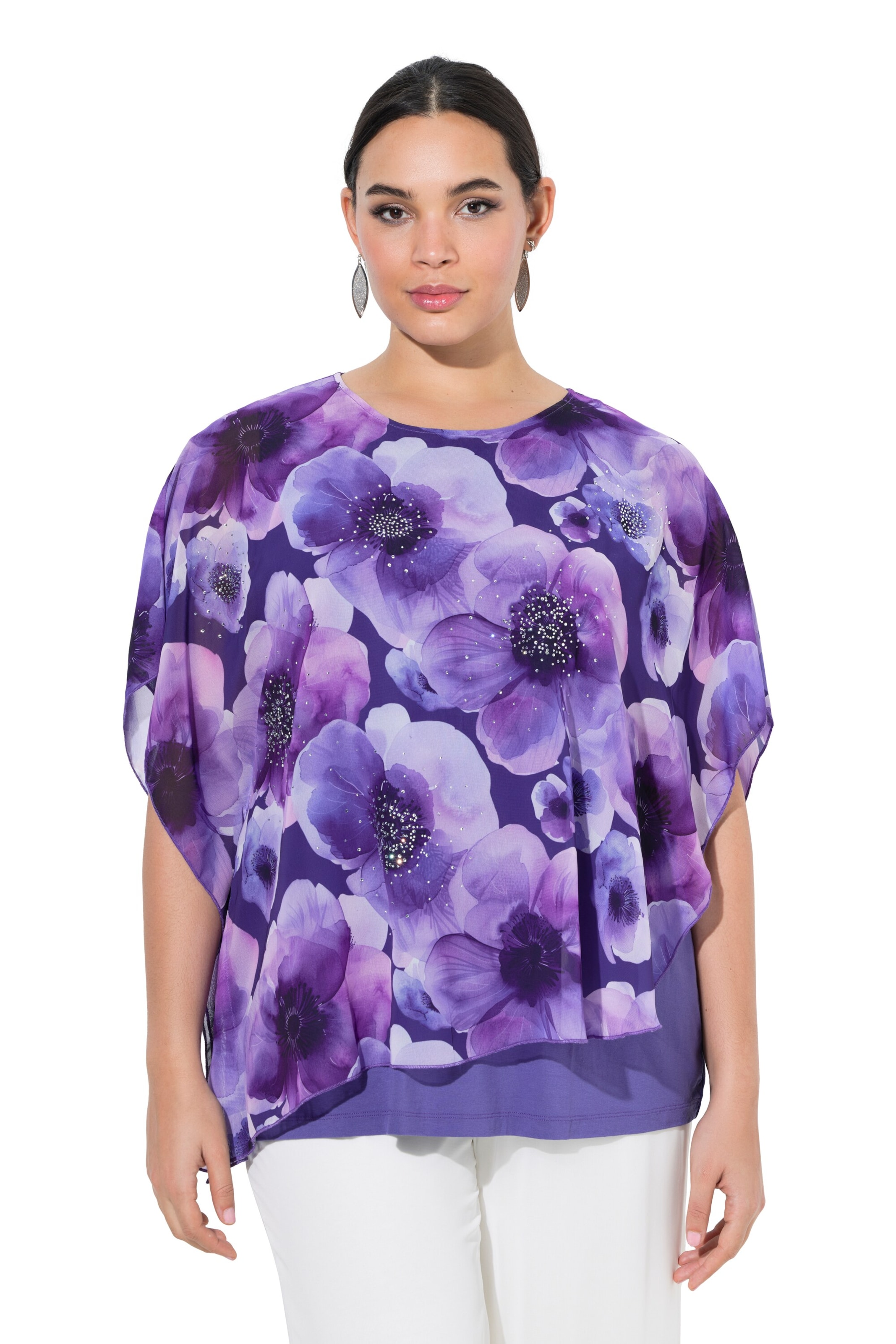 Ulla Popken Bluse in Lila: Vorderseite