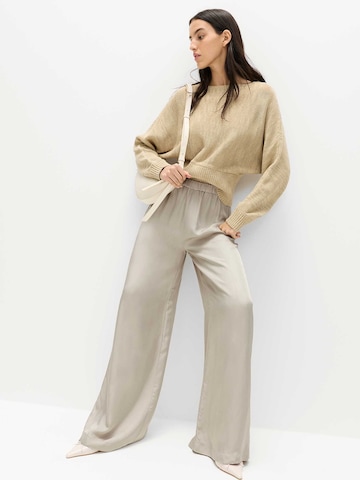 Wide Leg Pantalon Marks & Spencer en gris : devant