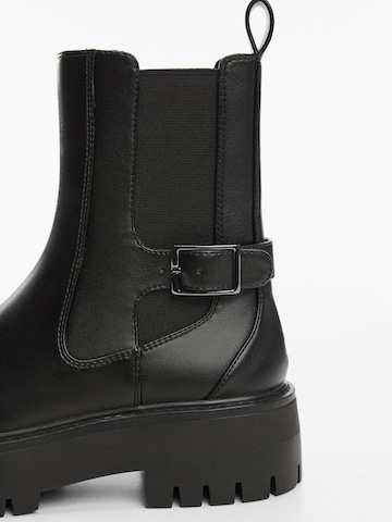 MANGO Chelsea boots 'Mice' i svart