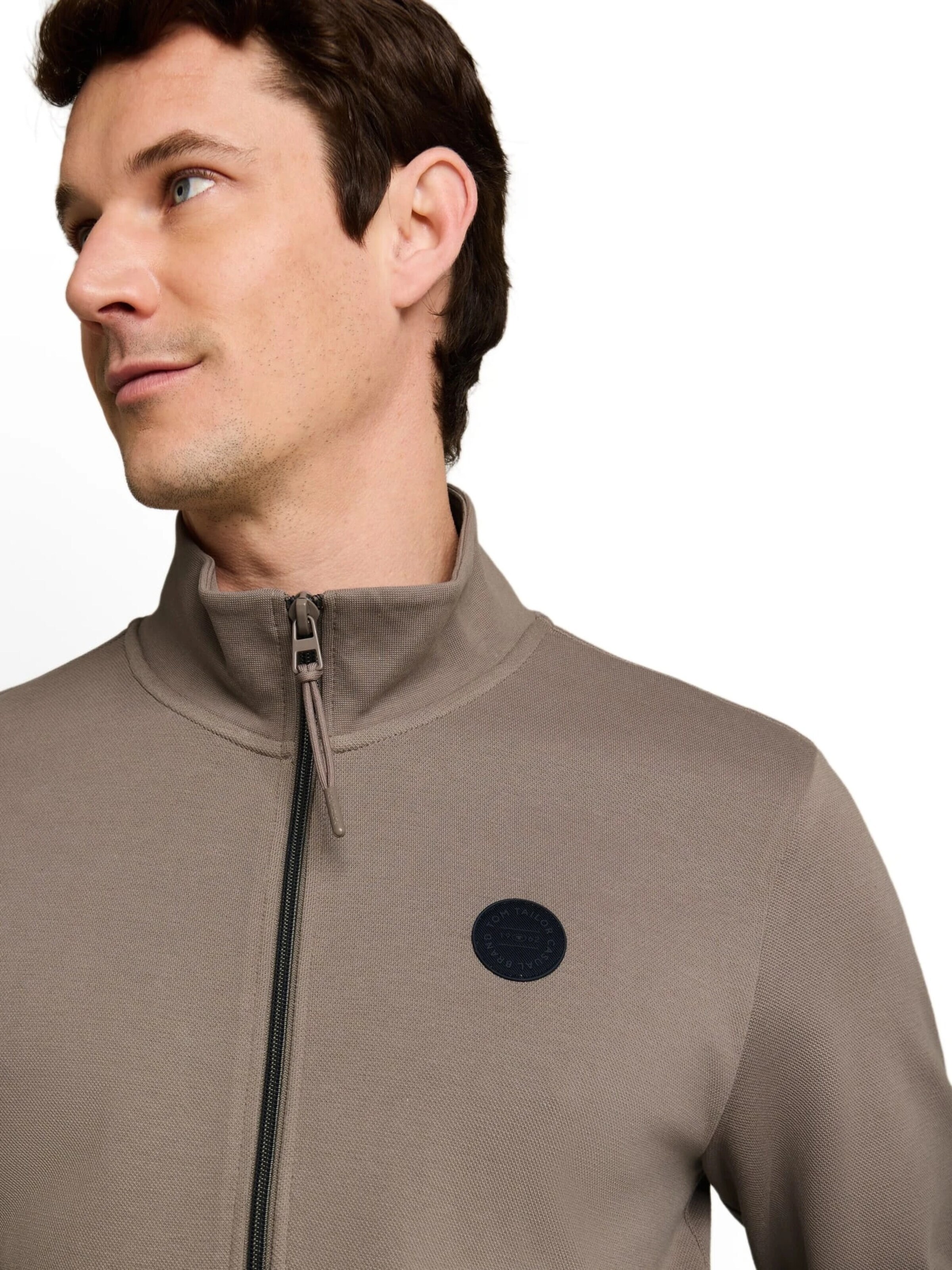 TOM TAILOR Sweat jacket in Grey