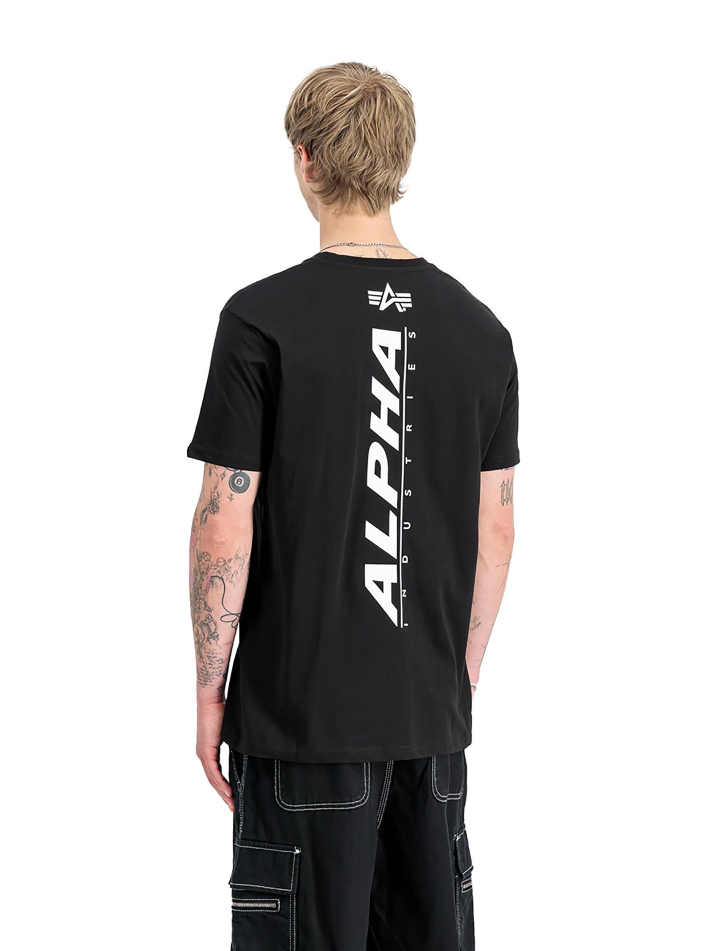 Maglietta 'Rubber' di ALPHA INDUSTRIES in nero