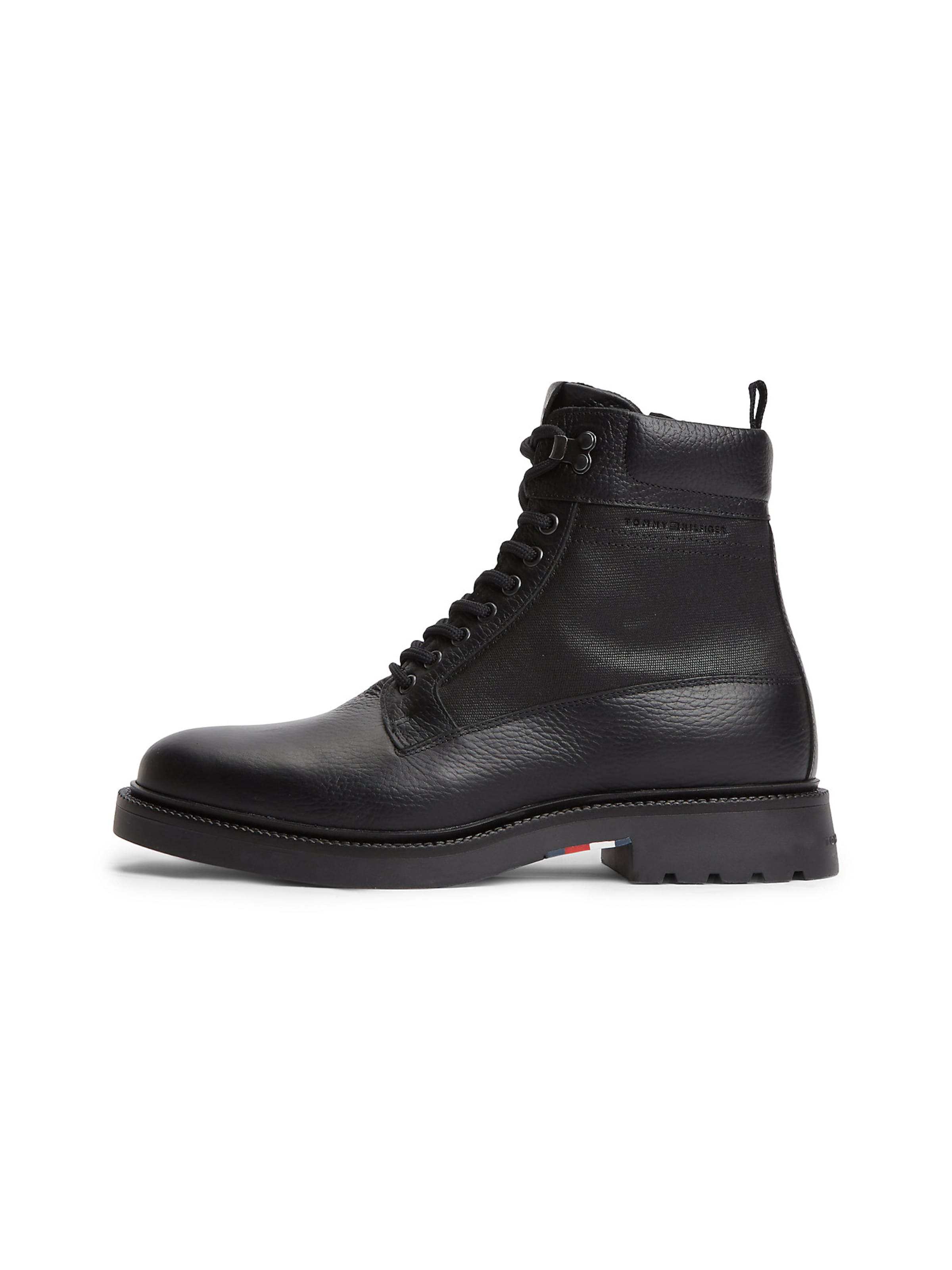 TOMMY HILFIGER Schnürboots in Schwarz: Vorderseite