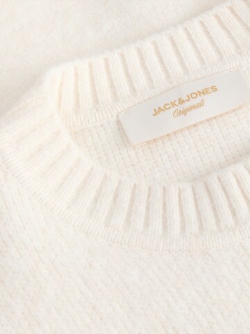 Pulover 'JORMONTREAL' de la JACK & JONES pe alb