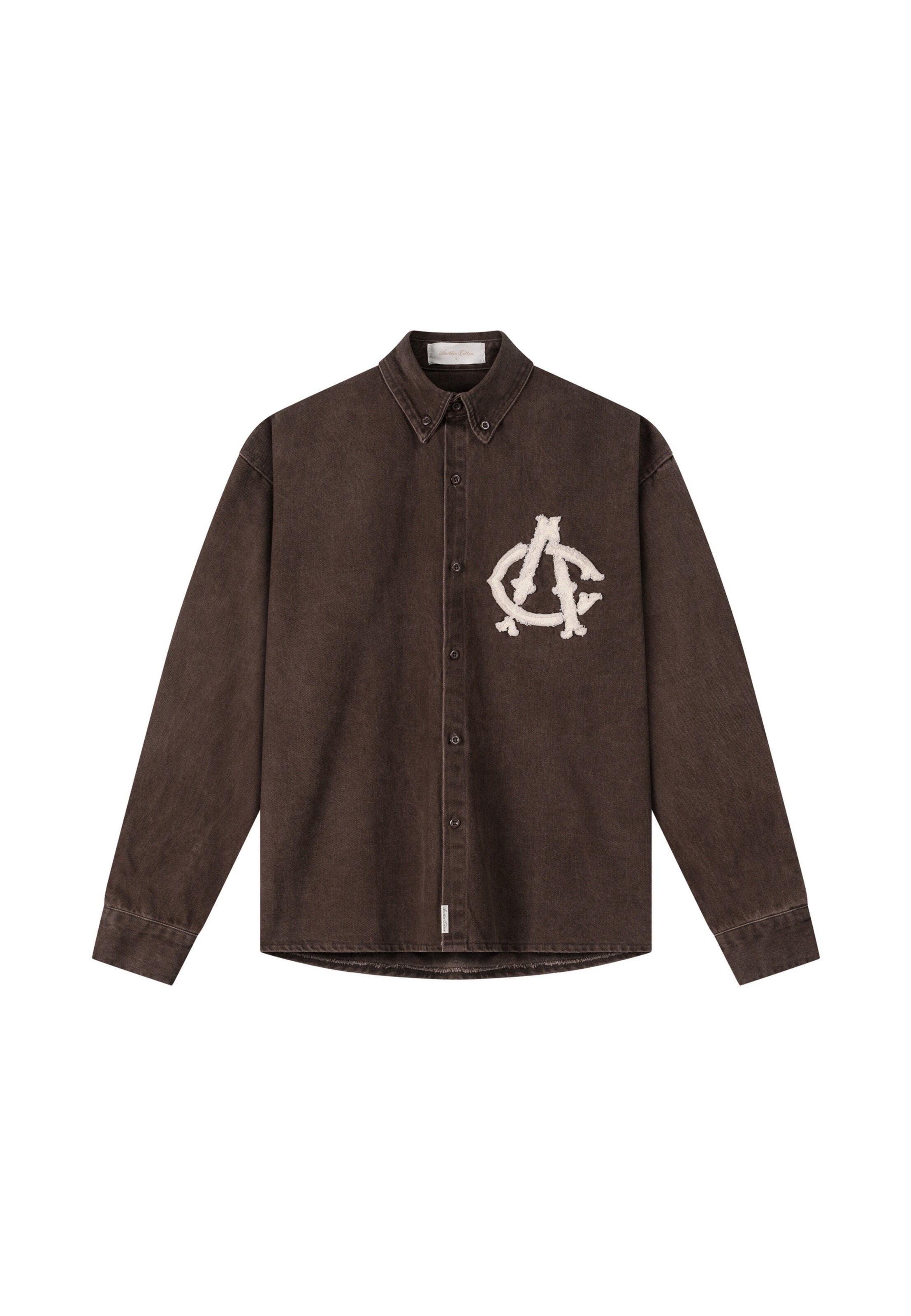 Regular fit Camicia di Another Cotton Lab in marrone: frontale
