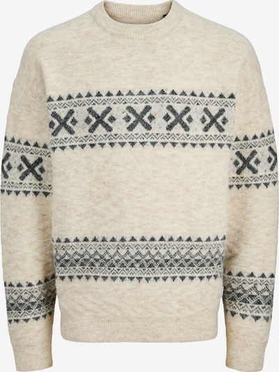 Jack & Jones Premium Neulepaita 'JPRBLUMAX' koossa XS värissä taupe / tummanharmaa, Tuotenäkymä
