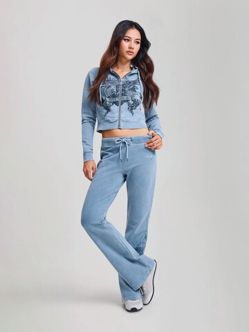 Ed Hardy Tepláková bunda 'Stay True' - Modrá