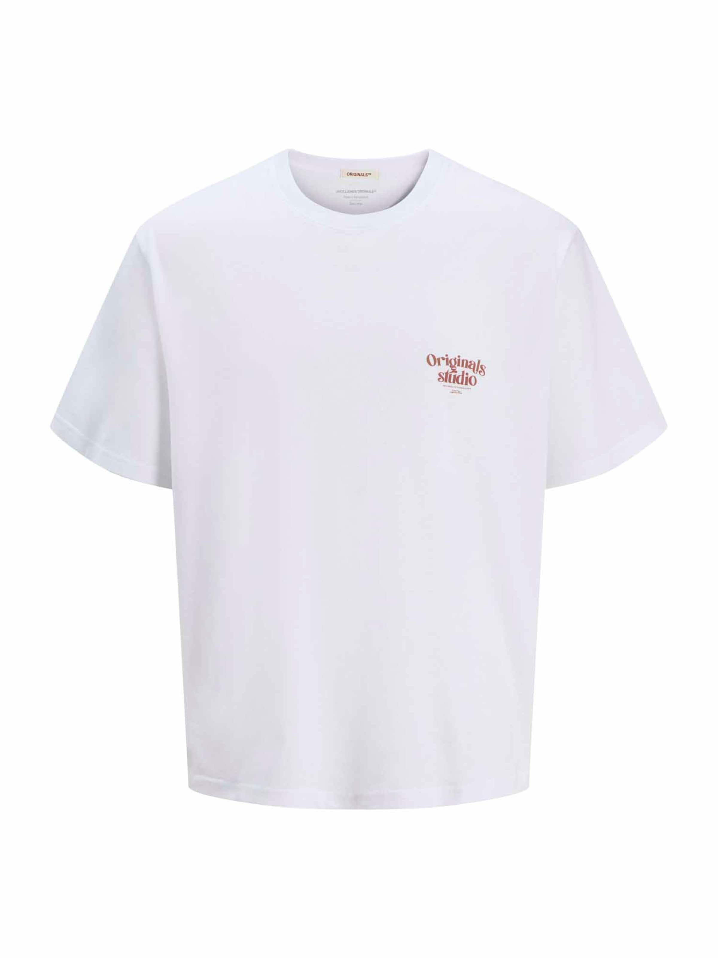 T-Shirt 'JORAcapulco' Jack & Jones Junior en blanc : devant