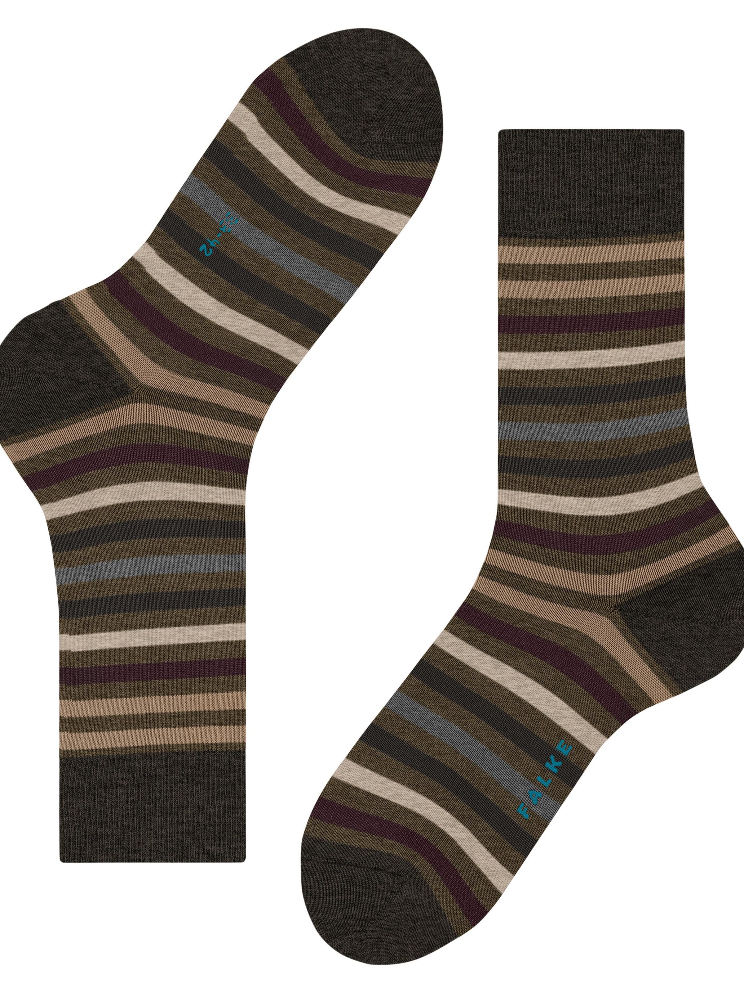 FALKE Socks 'Tinted Stripe' in Green