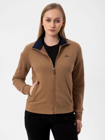 Cool Hill Sweatjacke in Braun