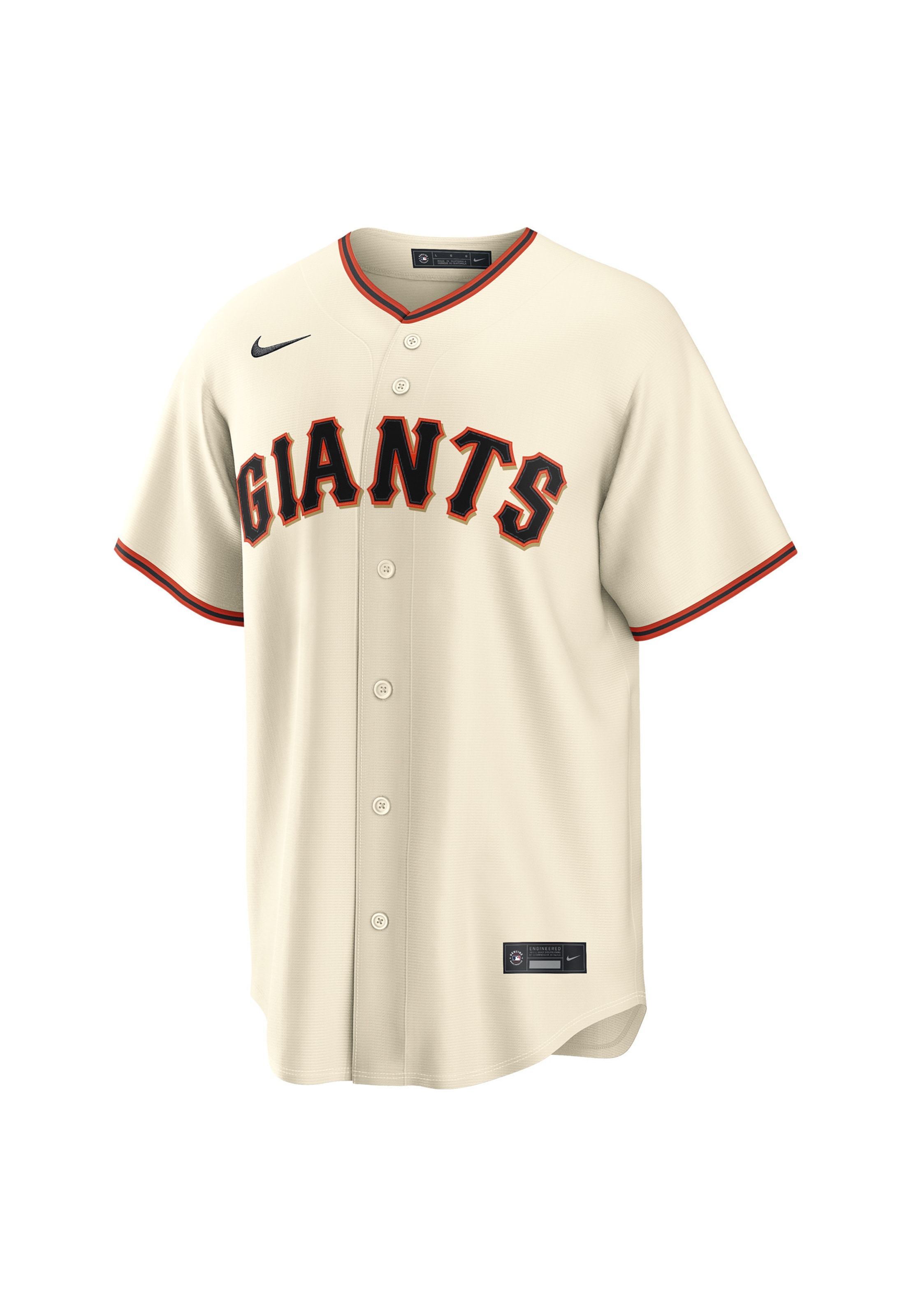 Maglia trikot 'MLB Replica' di NIKE in beige: frontale