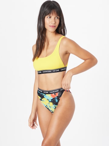 Calvin Klein Swimwear Bustier Bikini felső - sárga