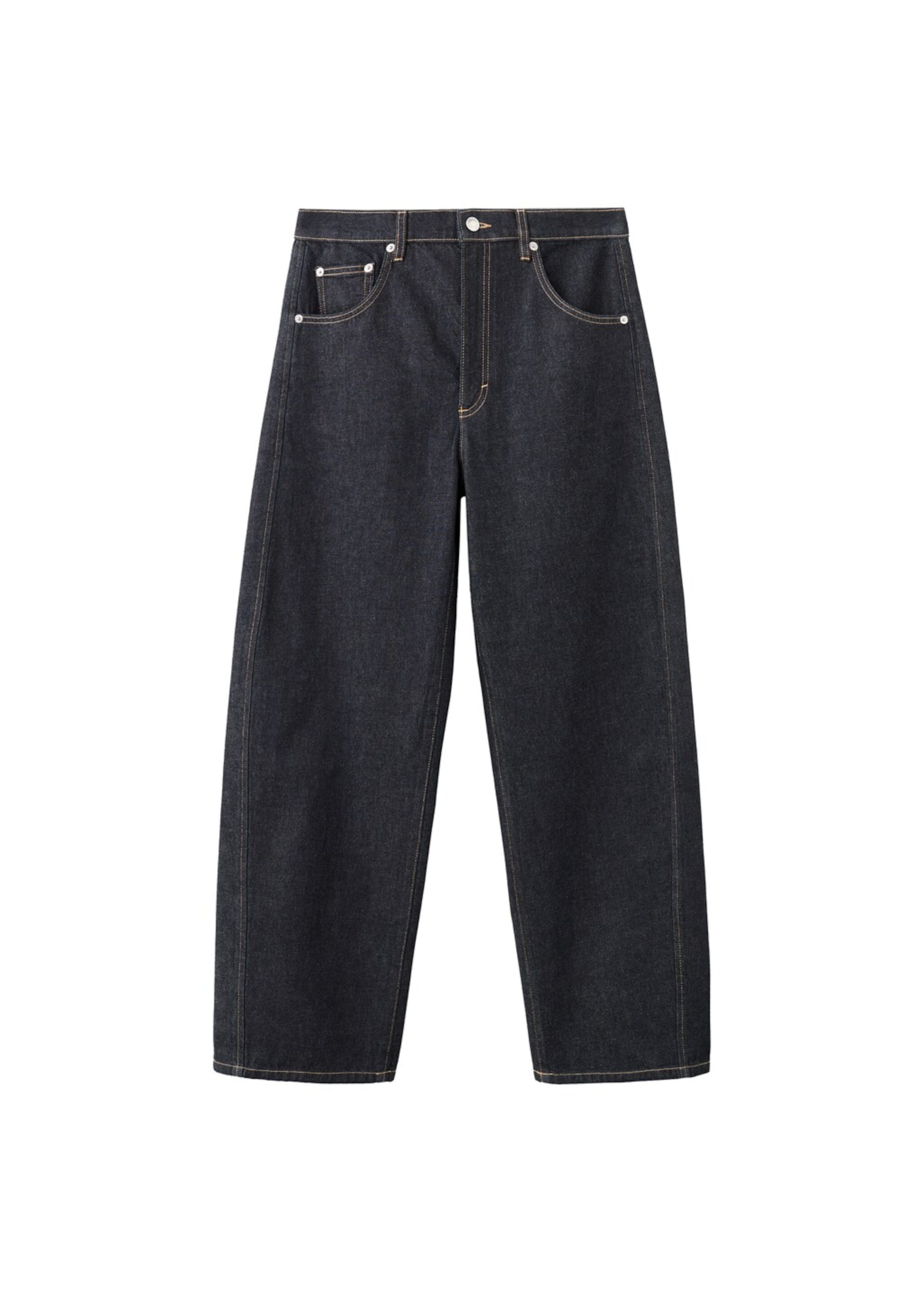 MANGO Tapered Jeans in Blue: front