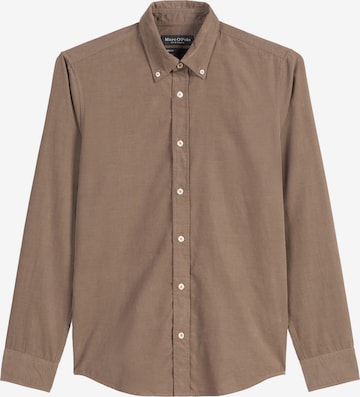 Marc O'Polo Regular fit Overhemd in Bruin: voorkant