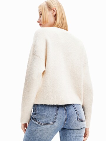 Desigual Sweter 'TRAZO' w kolorze biały