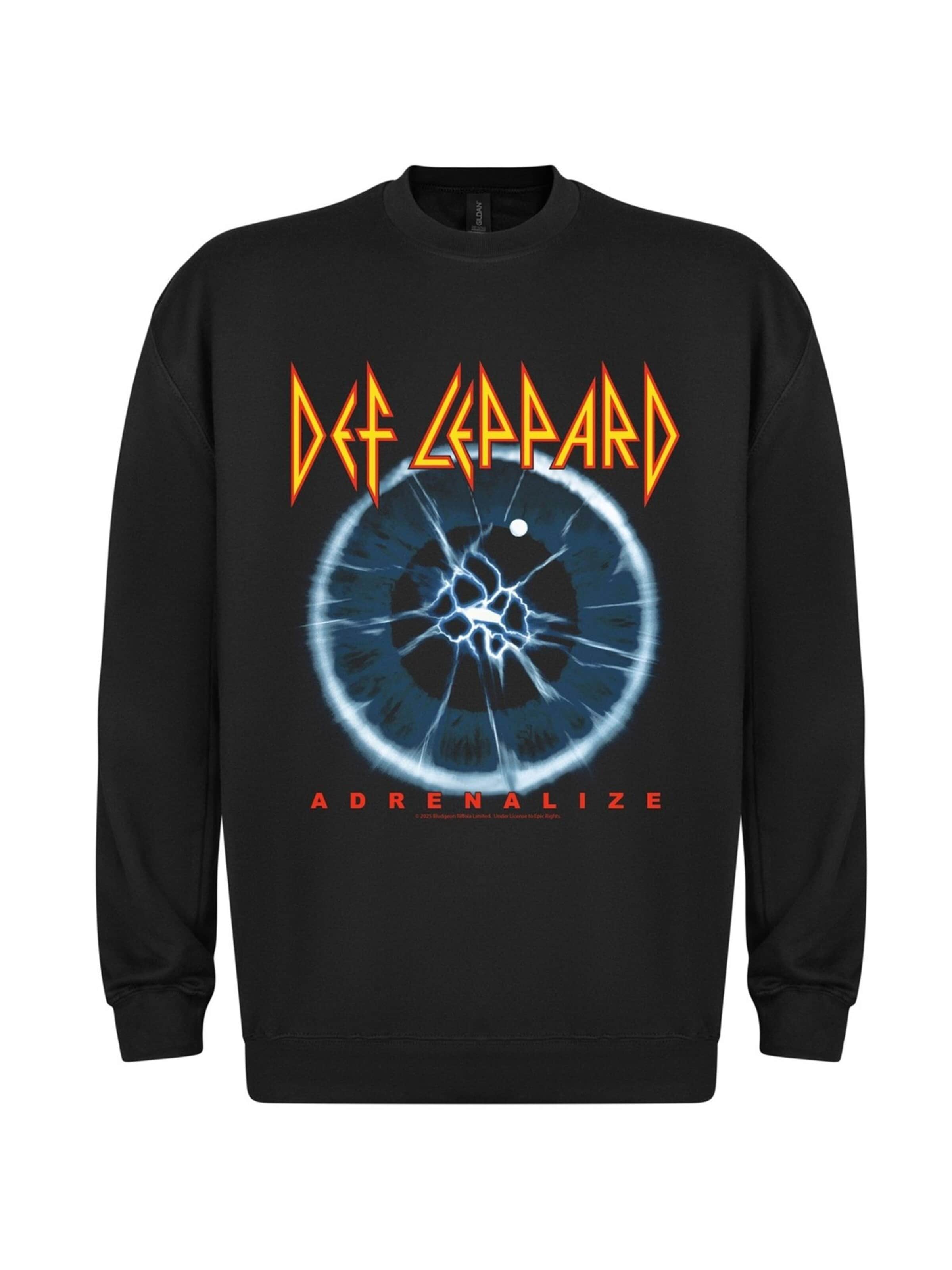 Def Leppard Sweatshirt 'Adrenalize  Album' in Black: front