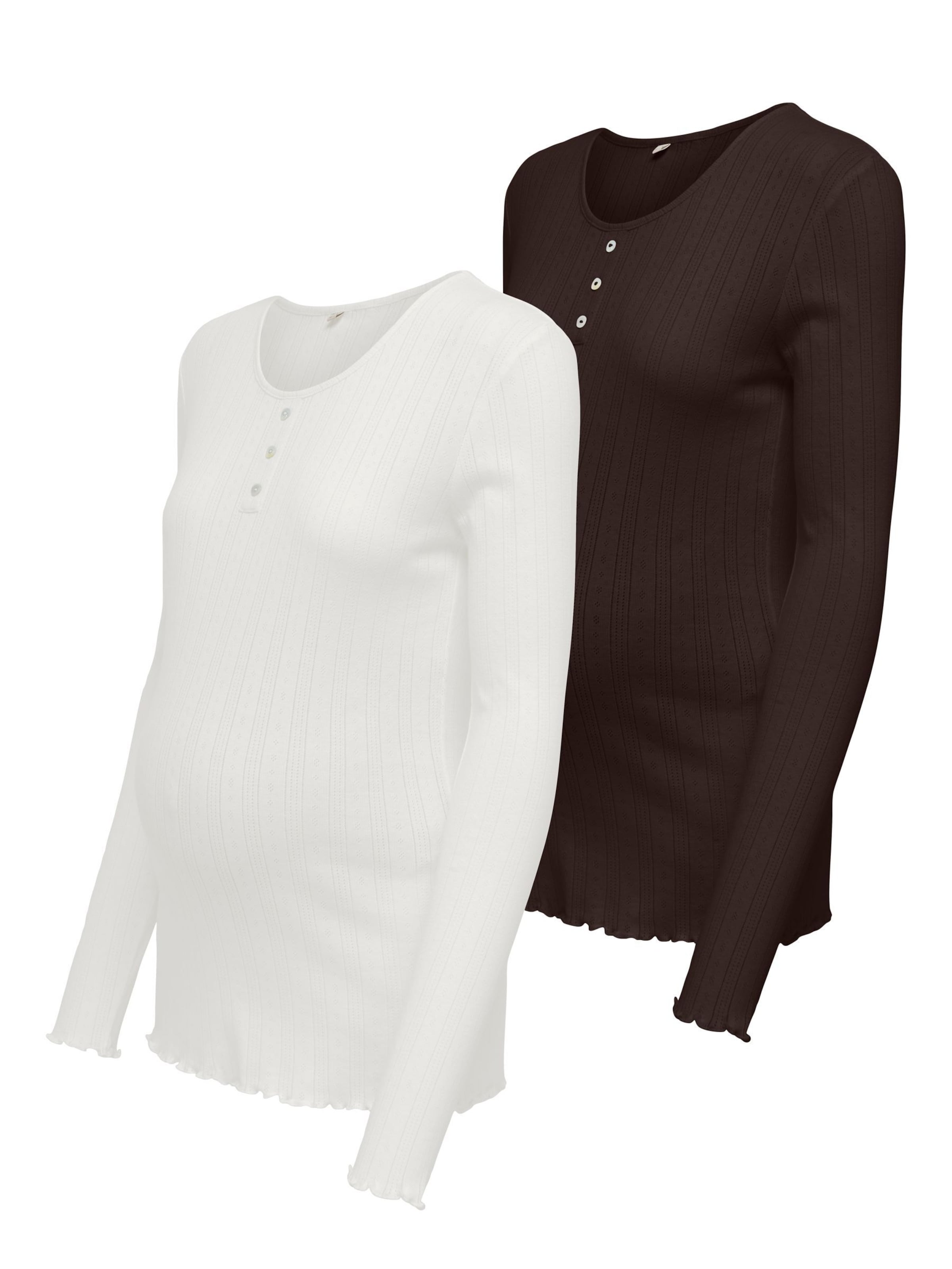 Only Maternity Shirt 'OLMVista' in Brown: front