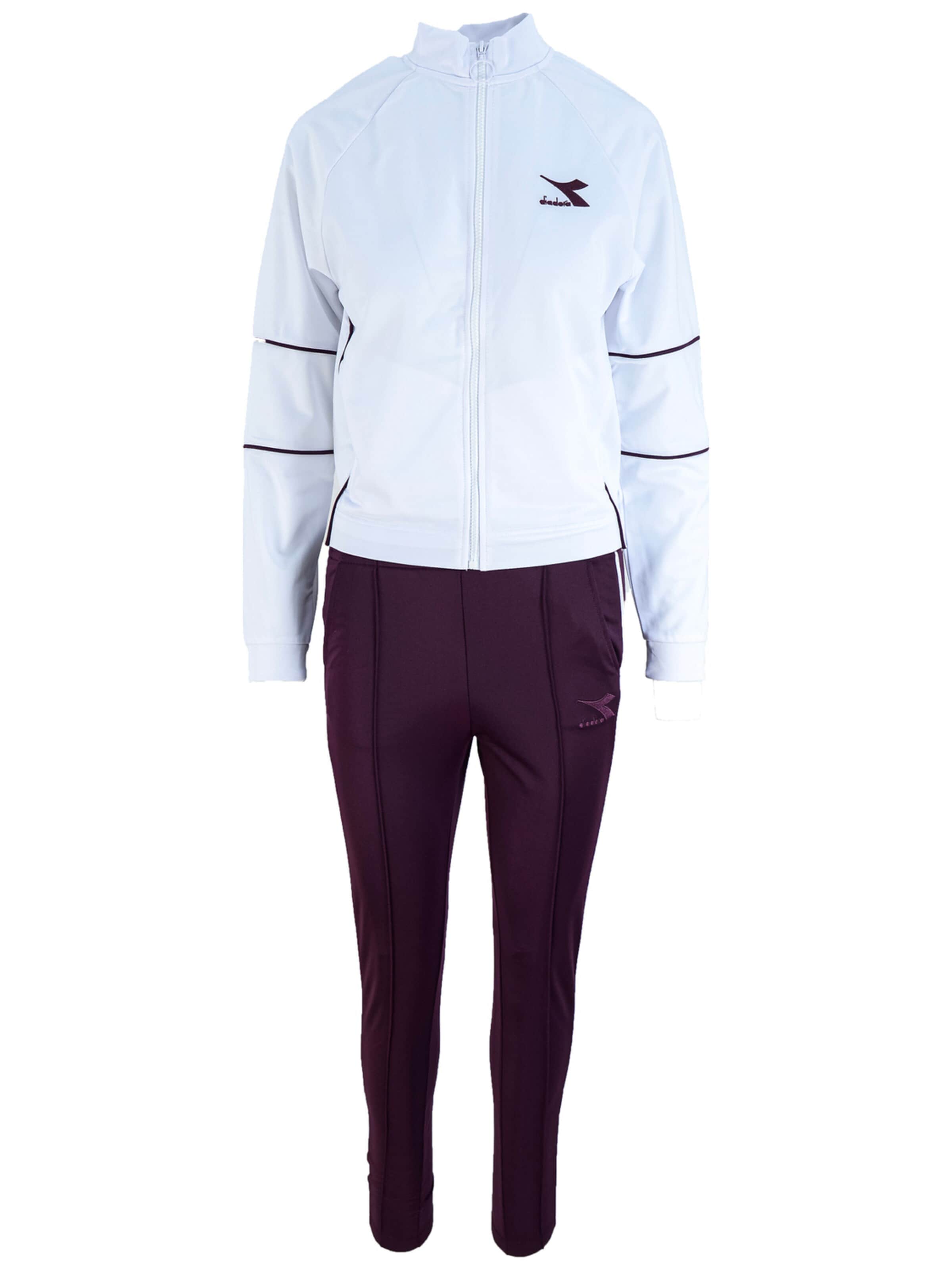 Diadora Sweat jacket 'Diadora Fz Core' in White: front