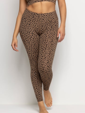 Hey Honey Skinny Leggings 'Lessismore Caribou' in Brown: front
