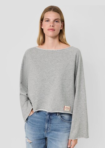 s.Oliver Sweatshirt 'Vintage' in Grijs: voorkant