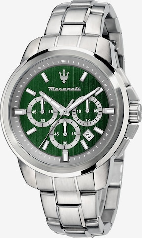 Maserati Analog Watch in Silver: front