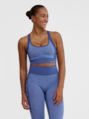 Hummel Bustier Sport-BH in Blau: Vorderseite