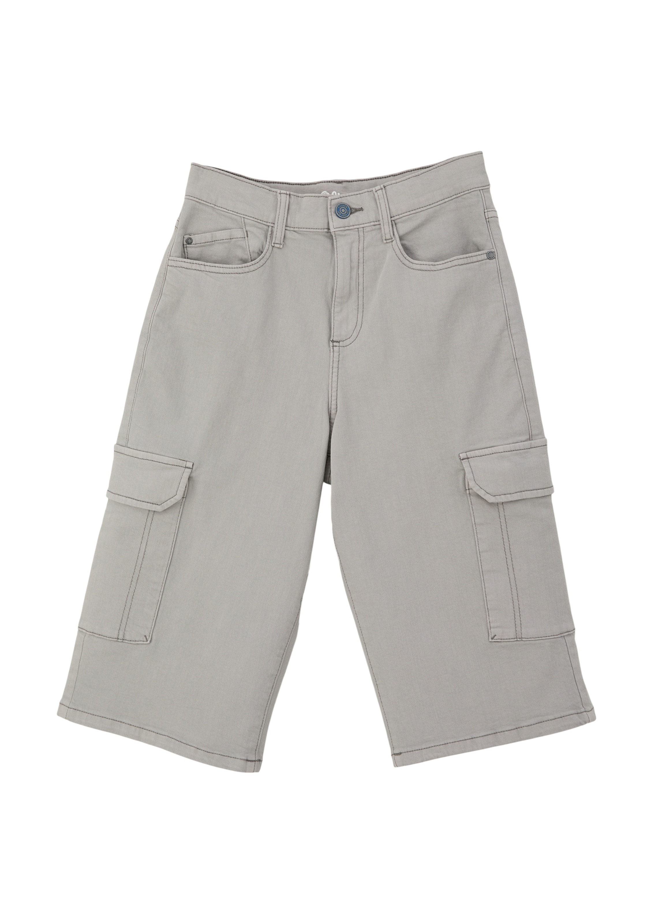 s.Oliver Wide Leg Shorts in Grau: Vorderseite