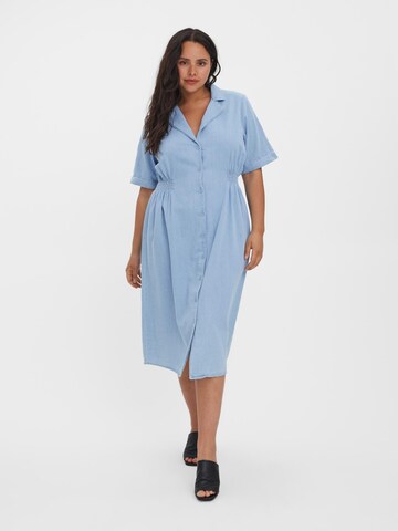 Vero Moda Curve Shirt Dress 'Lindsey' in Blue