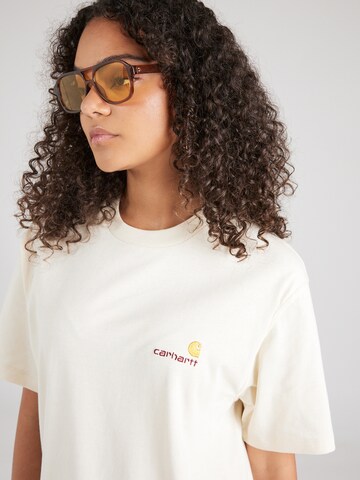 Carhartt WIP T-shirt 'American Script' i beige